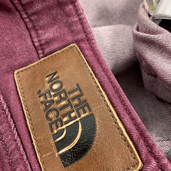 The North Face Straight Leg Jeans Size 4 Womens Solid Dark Burgundy Red Pants S - Picture 4 of 10